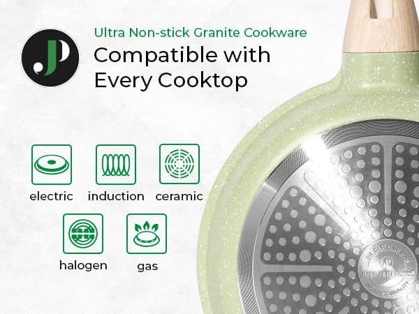 JUST PERFECTO Induktions Töpfe Set 15 pcs - Pfannenset mit deckel - Induktions Töpfe Set - töpfe & p