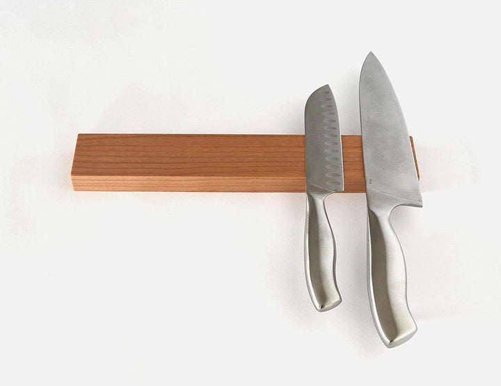 STREIFHOLZ Messerleiste magnetisch aus Holz, selbstklebender Messerhalter aus Eiche Nussbaum Kirschb