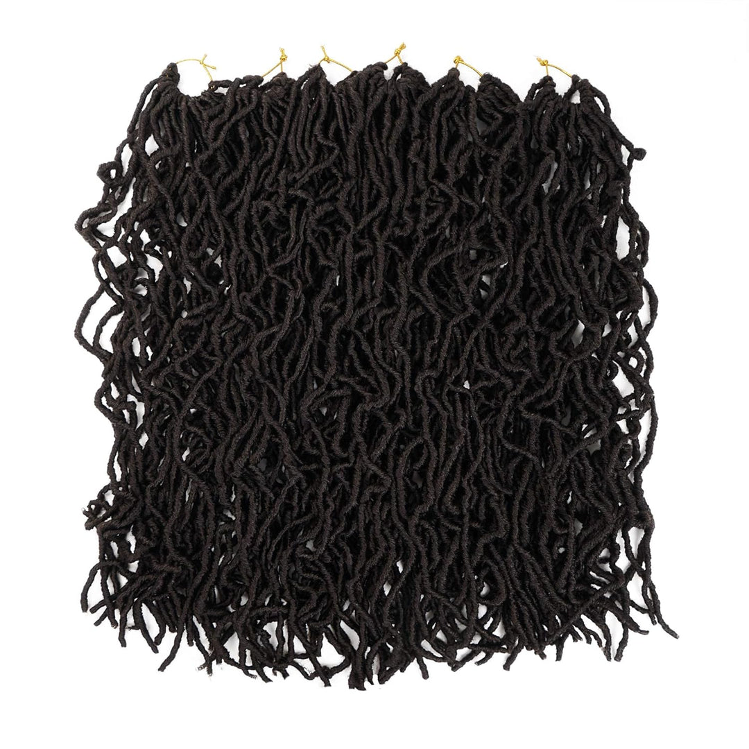 Beyond Beauty 6 Packungen 24Zoll vorgeschlungene Nu Faux Locs Häkelhaar, weiche Dreadlocks, Flechtha