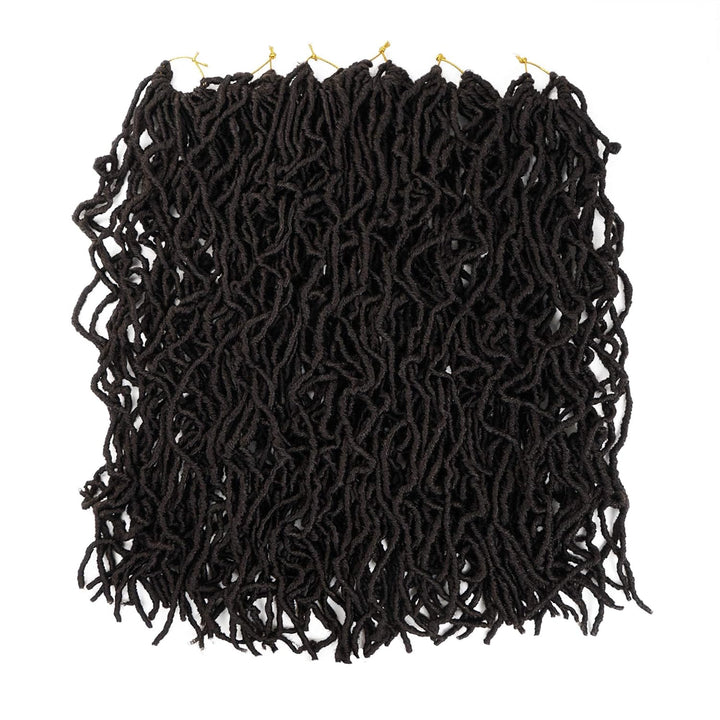 Beyond Beauty 6 Packungen 24Zoll vorgeschlungene Nu Faux Locs Häkelhaar, weiche Dreadlocks, Flechtha