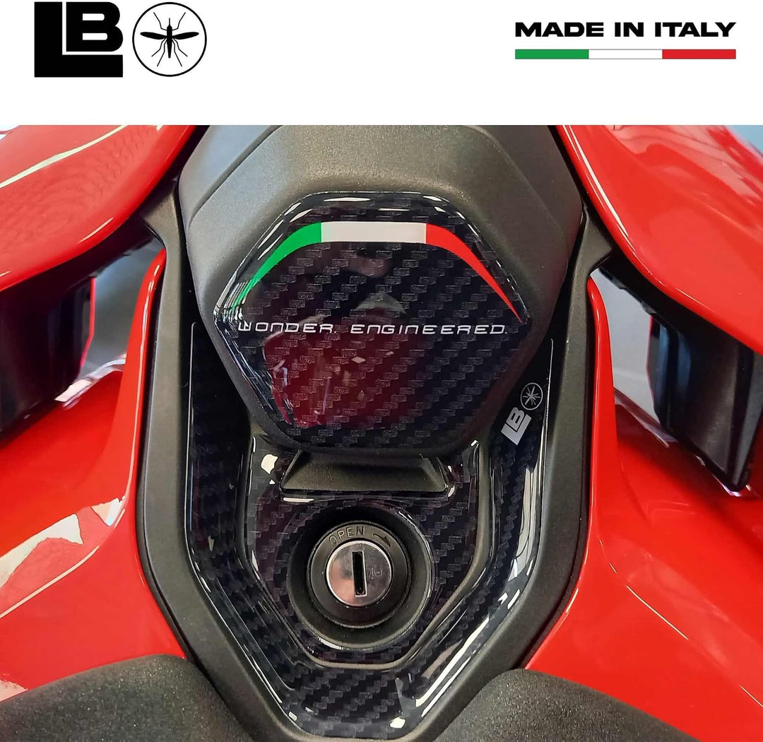 LABELBIKE 3D Motorrad Heckaufkleber kompatibel mit Ducati | Panigale V4 V4S 2025, Harzschutz, Kratzf