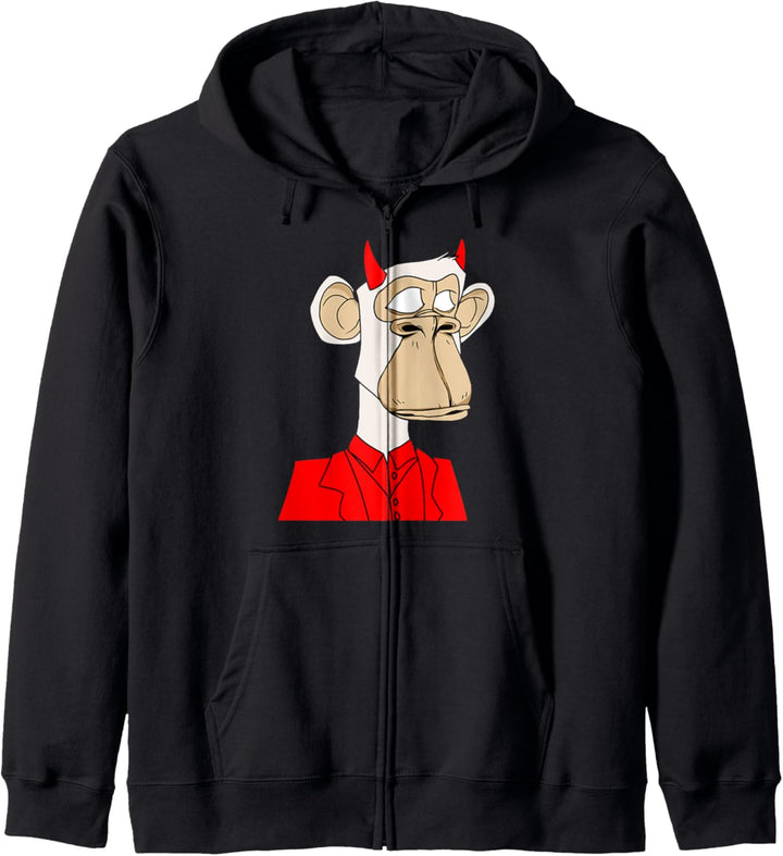 Lustiger Affe Non-Fungible Human NFT Crypto Art Token Kapuzenjacke
