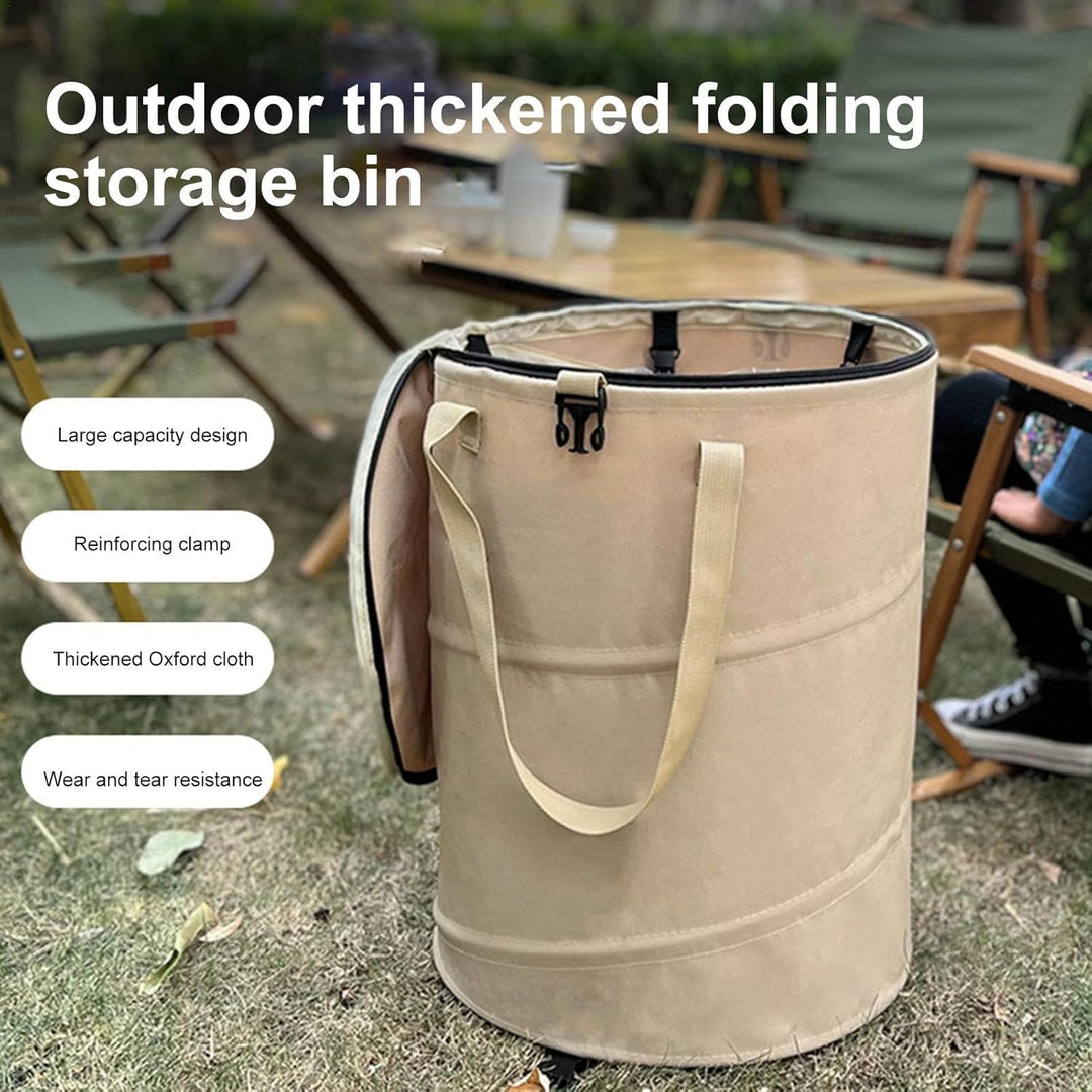 Faltbarer Camping Mülleimer | 37 L Pop Up Mülleimer Fürs Auto | Faltbar Abfalleimer | Müllsackstände