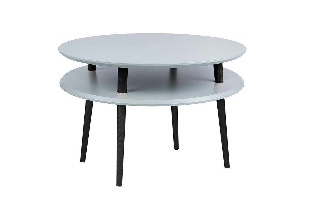 Ragaba UFO Couchtisch Kaffeetisch Wohnzimmertisch Doppelt - Rund -Einfache Montage - 70x45 cm - FSC®