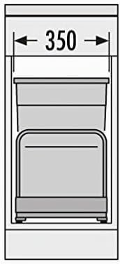 Hailo Abfallsammler Bottom-Mount 2x 29 Liter Mülleimer Abfalleimer Abfallsystem