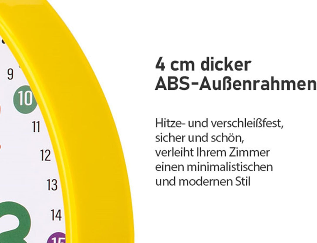 ACCSHINE Wanduhr Kinder Lautlos Wanduhr Vintage 30cm Quarz Gross Batterie Betriebene Einfach zu Lese