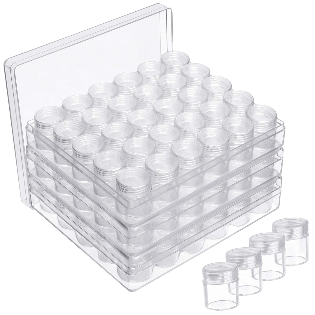 Kurtzy Transparente Kleine Dosen mit Deckel Plastik mit je 30 Creme Dosen (3er Pack) Probendöschen K