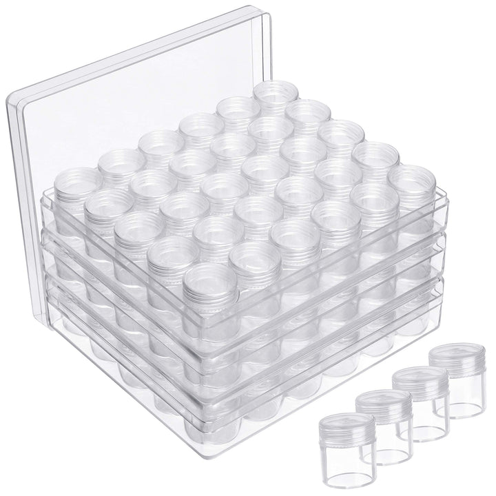 Kurtzy Transparente Kleine Dosen mit Deckel Plastik mit je 30 Creme Dosen (3er Pack) Probendöschen K