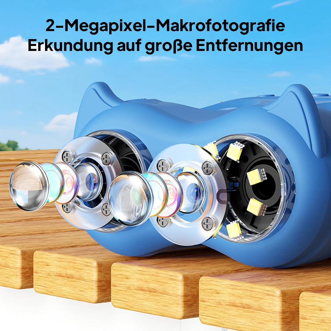 Ashfly Mikroskop für Kinder und Fernglas für Kinder, 1000X USB 2-in-1 tragbares Taschenmikroskop, 4K