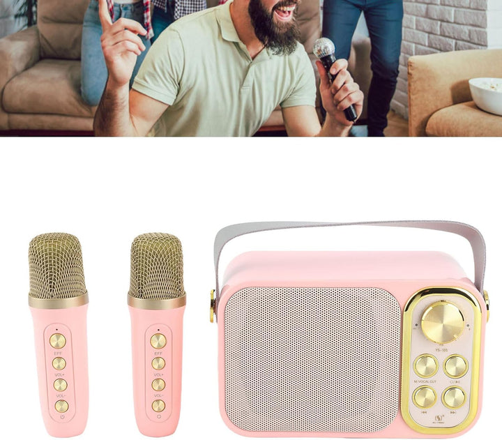 Fdit Outdoor-Gesangsmaschine, Karaoke-Maschine Mini 6 Arten von Spracheffekten 5 Stunden Sofortiges