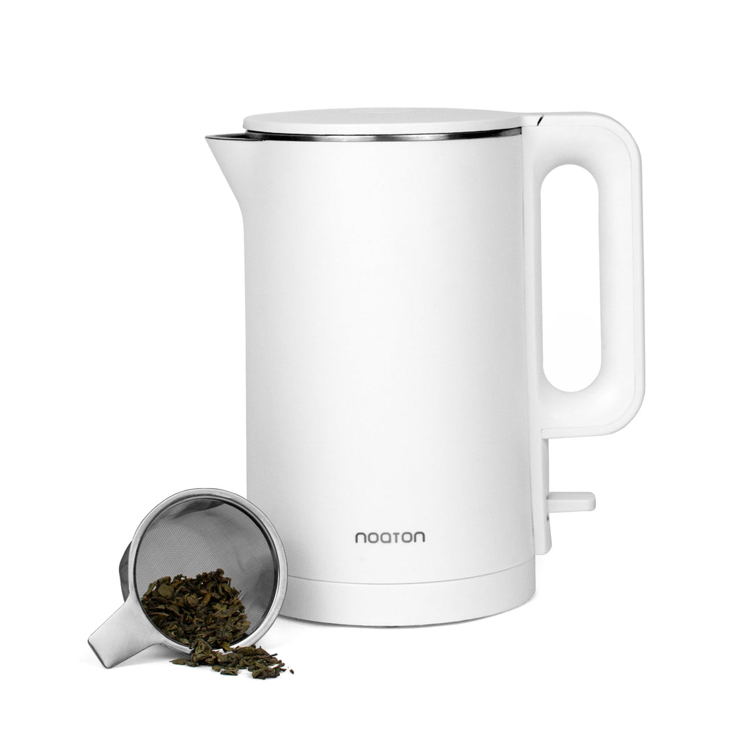 Noaton K2W Essential, Elektrische Wasserkocher, Kapazität 1,7, Doppelwand-Design, Edelstahl, 1500 W,