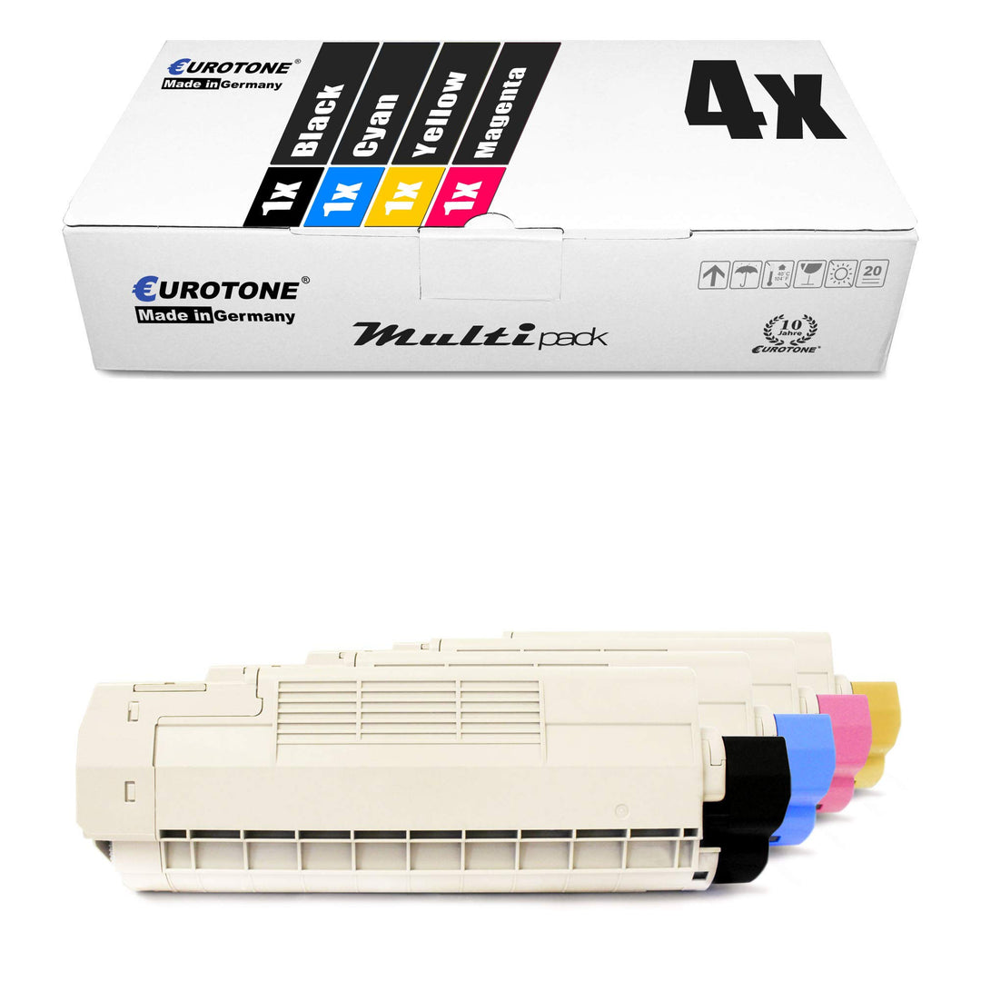 4X Müller Printware Toner für Oki C 5650 5750 DN N ersetzt Black Cyan Magenta Yellow Set aus 4, Set