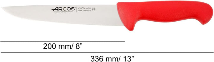 Arcos Fleischermesser mit Nitrum Edelstahlklinge 20 cm - Professionelles Küchenmesser zum Schneiden