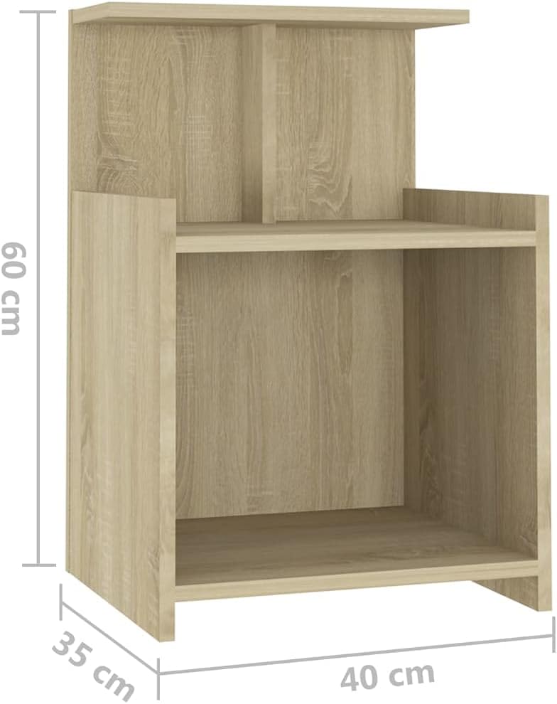 vidaXL 2X Nachttisch Nachtschrank Nachtkommode Nachtkonsole Schlafzimmer Schrank Kommode Beistelltis