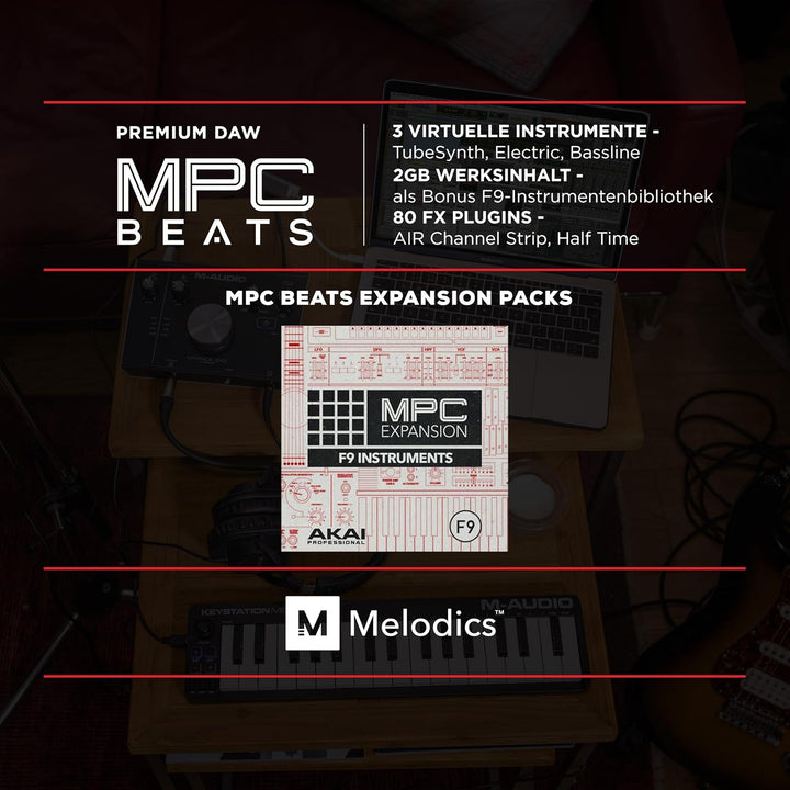 M-Audio Keystation Mini 32 MK3 - Ultra-portabler Mini USB MIDI Keyboard Controller mit MPC Beats Key