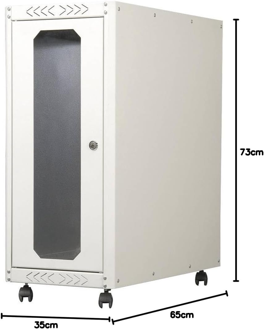 DIGITUS PC-Schrank - IP20 - Abschliessbar - Auf Rollen - Innenabmessungen 583x246x550 mm - Passive B