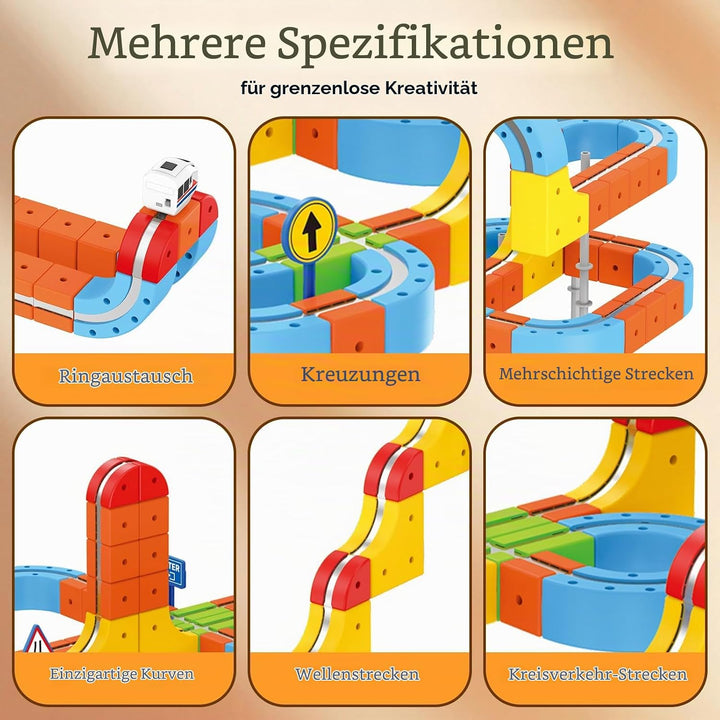 150 Pcs Flexible Cube Track, Ostergeschenke für Kinder Spielzeug ab 3 4 5 6 7 8 Jahre Junge Mädchen