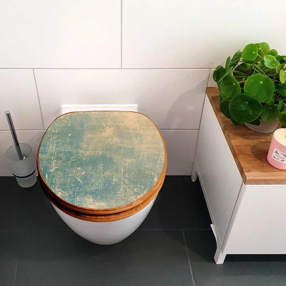 banjado Design WC Sitz Bambus Absenkautomatik 45,8x37,5cm - Toilettendeckel mit Absenkautomatik Holz