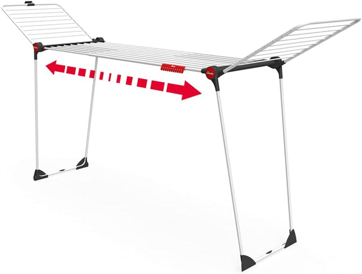 Vileda Infinity Flex Wäscheständer XXL ausziehbar, bis zu 2m ausziehbares Mittelteil, 30m Trockenlei