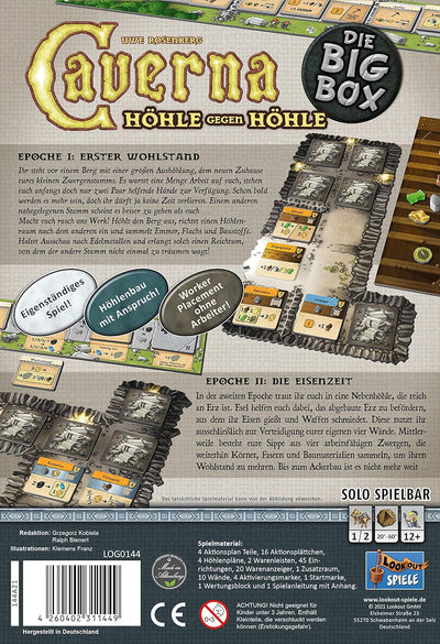 Lookout | Caverna – Höhle gegen Höhle Big Box | Grundspiel + Erweiterung | Expertenspiel | Brettspie