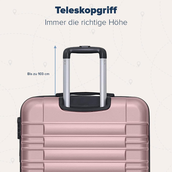 TRVLMORE Koffer & Trolleys - Handgepäck Koffer - Reisekoffer Mit Rollen - Handgepäck Trolley 55x40x2