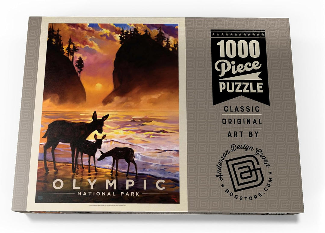 Olympic National Park: Magical Moment, Vintage Poster - Premium 1000 Teile Puzzle - MyPuzzle Sonderk
