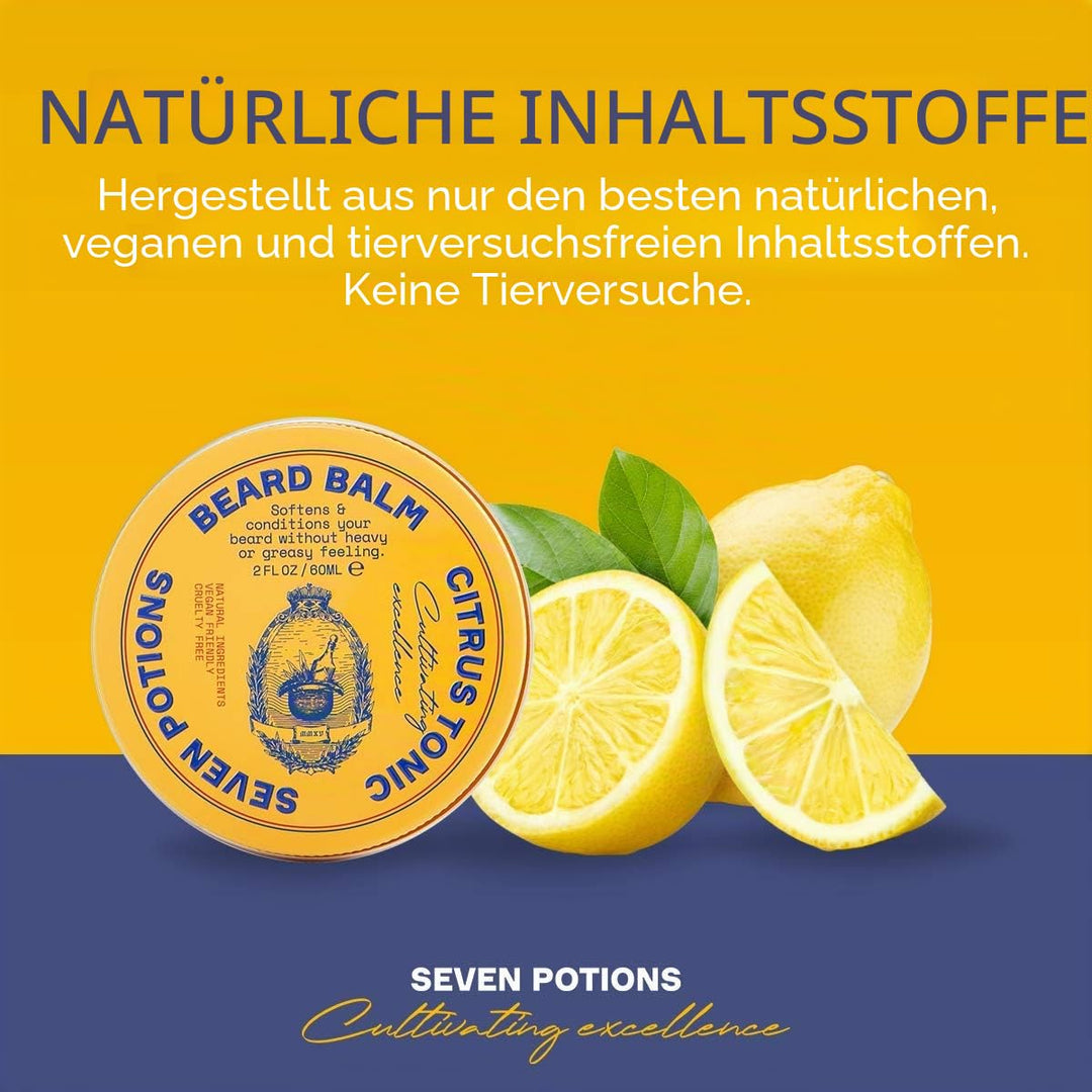Seven Potions Bartbalsam für Männer — Bart Conditioner und Softener zum vitalisieren von Haut, Haar