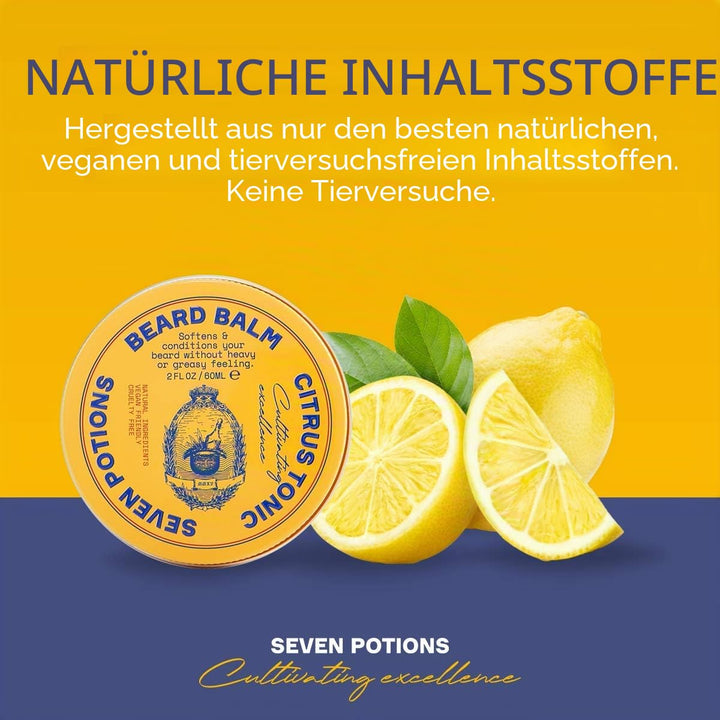 Seven Potions Bartbalsam für Männer — Bart Conditioner und Softener zum vitalisieren von Haut, Haar
