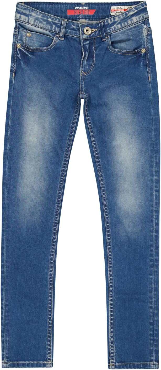 Vingino Mädchen Bettine Jeans 8 Jahre Slim Blue Vintage, 8 Jahre Slim Blue Vintage