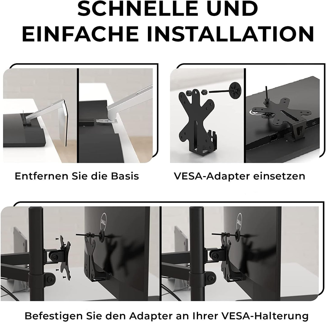 HumanCentric VESA Mount Adapter für Dell S2218, SE2219, S2318, S2319, S2418, S2419, SE2419, S2718, S