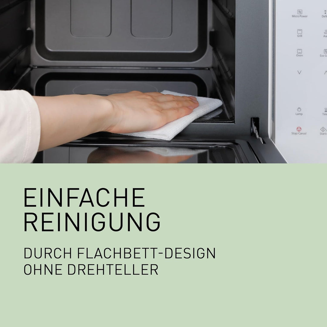 Panasonic NN-DF37PWEPG Kombi-Mikrowelle & Grill, 1000 W, 23 l, Inverter-Tech, Eco Kombi Modus, Flach