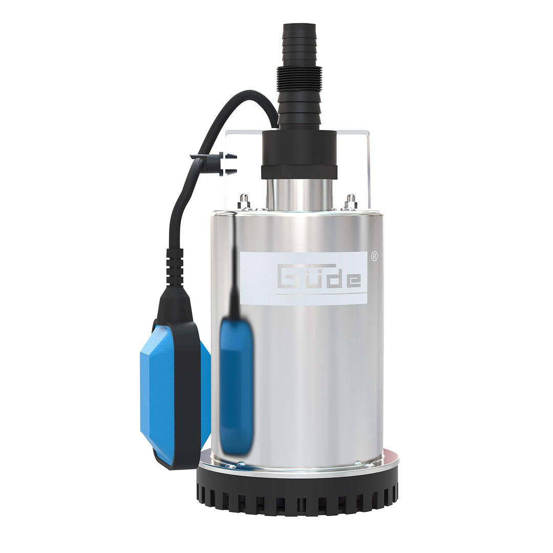 Güde 94606 GFS 4000 INOX Flachsaugerpumpe Tauchpumpe (400W, 700 l/h Fördervolumen, IG 1 ½“ Anschluss