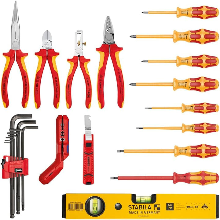 KNIPEX 00 21 34 HL S2 Werkzeugsuitcase bepiecet 24teilig (B x H x T) 470 x 370 x 190mm