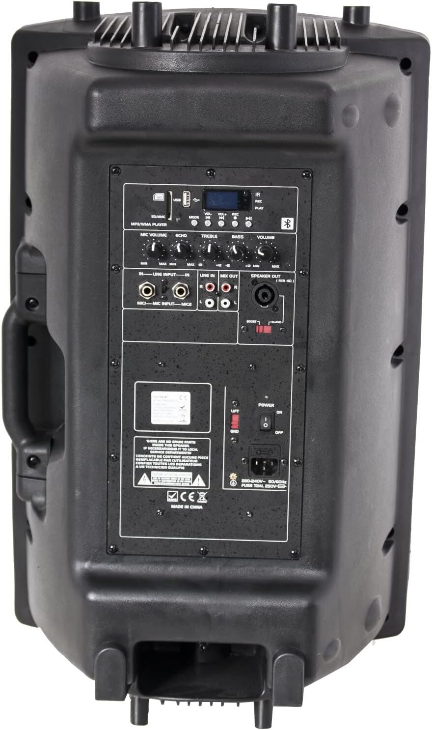 Ibiza - SLK10A-BT - Plug & Play 10"/25cm, 400W Aktiv-Lautsprecher mit integriertem Verstärker - Blue