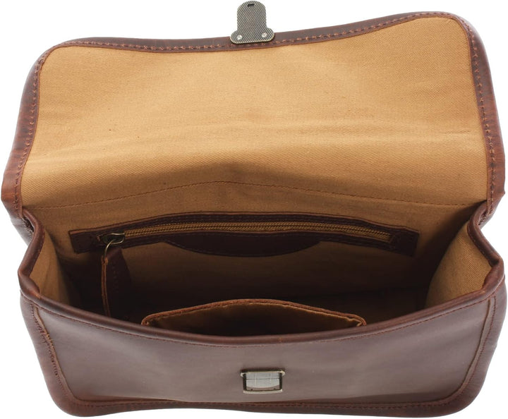 LECONI kleine Schultertasche Umhängetasche Damen Ledertasche Handtasche echtes Rindsleder 26x20x8cm