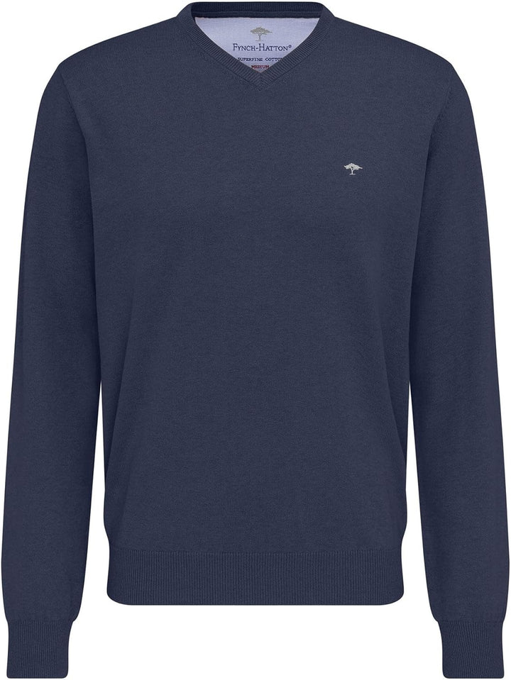 FYNCH-HATTON Herren, V-Neck Pullover S Grau (Charcoal 998), S Grau (Charcoal 998)