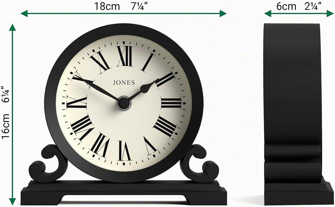 JONES CLOCKS® Saloon Wohnzimmer-Kaminuhr – Traditionelles/klassisches Design – Schlafzimmeruhr – Woh