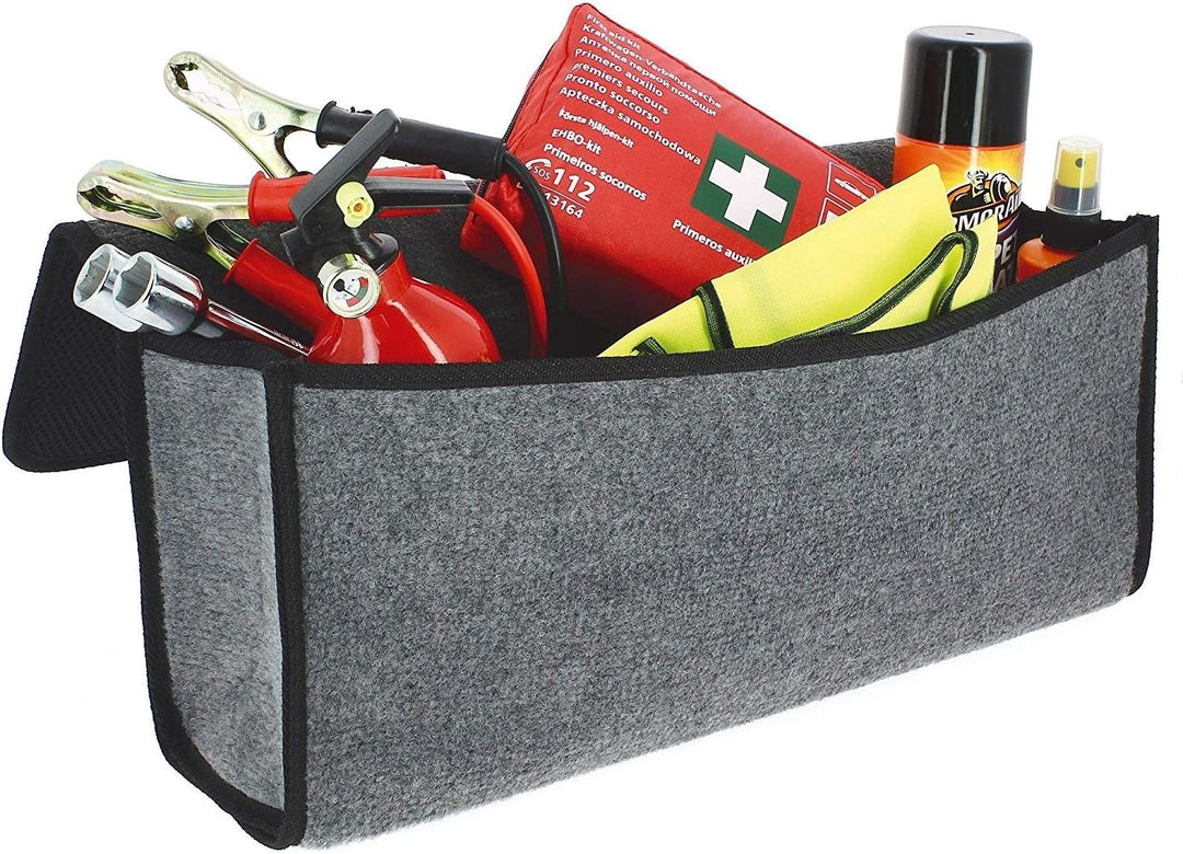 Sumex 2808032 Kofferraumtasche aus schwarzem Teppichbodenstoff mit Klettverschluss, 50 x 25 cm