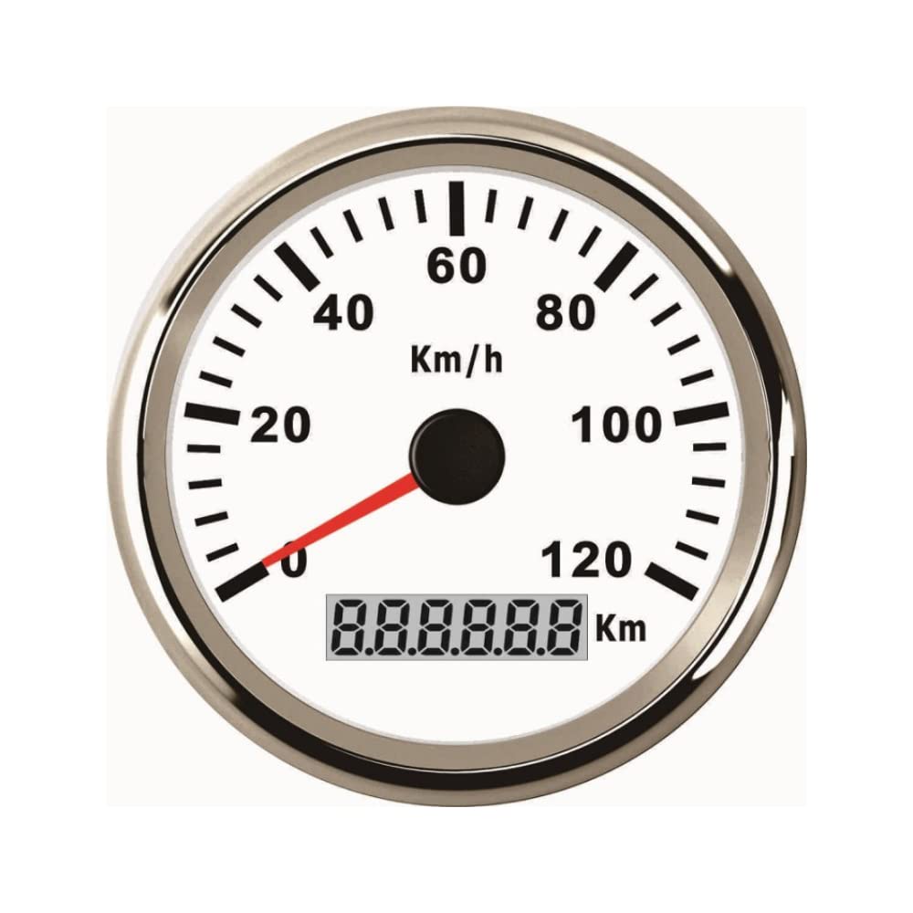 ELING GPS Tacho Kilometerzähler 120KM/H für Auto Marine UTV 85mm 12V/24V mit Hintergrundbeleuchtung