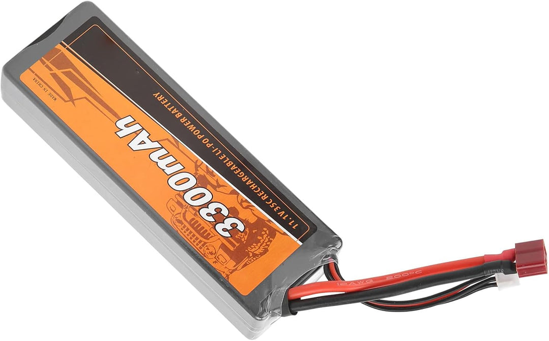 DEWIN RC Lipo Akku 11.1V 35C 3300mAH Lithium Polymer Akku mit T Buchse für ZD Racing 1/10 1/12 1/8 R