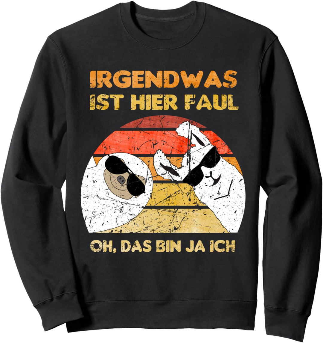 FUN IRGENDWAS IST HIER FAUL, LUSITGES FAULTIER LAMA ALPAKA Sweatshirt