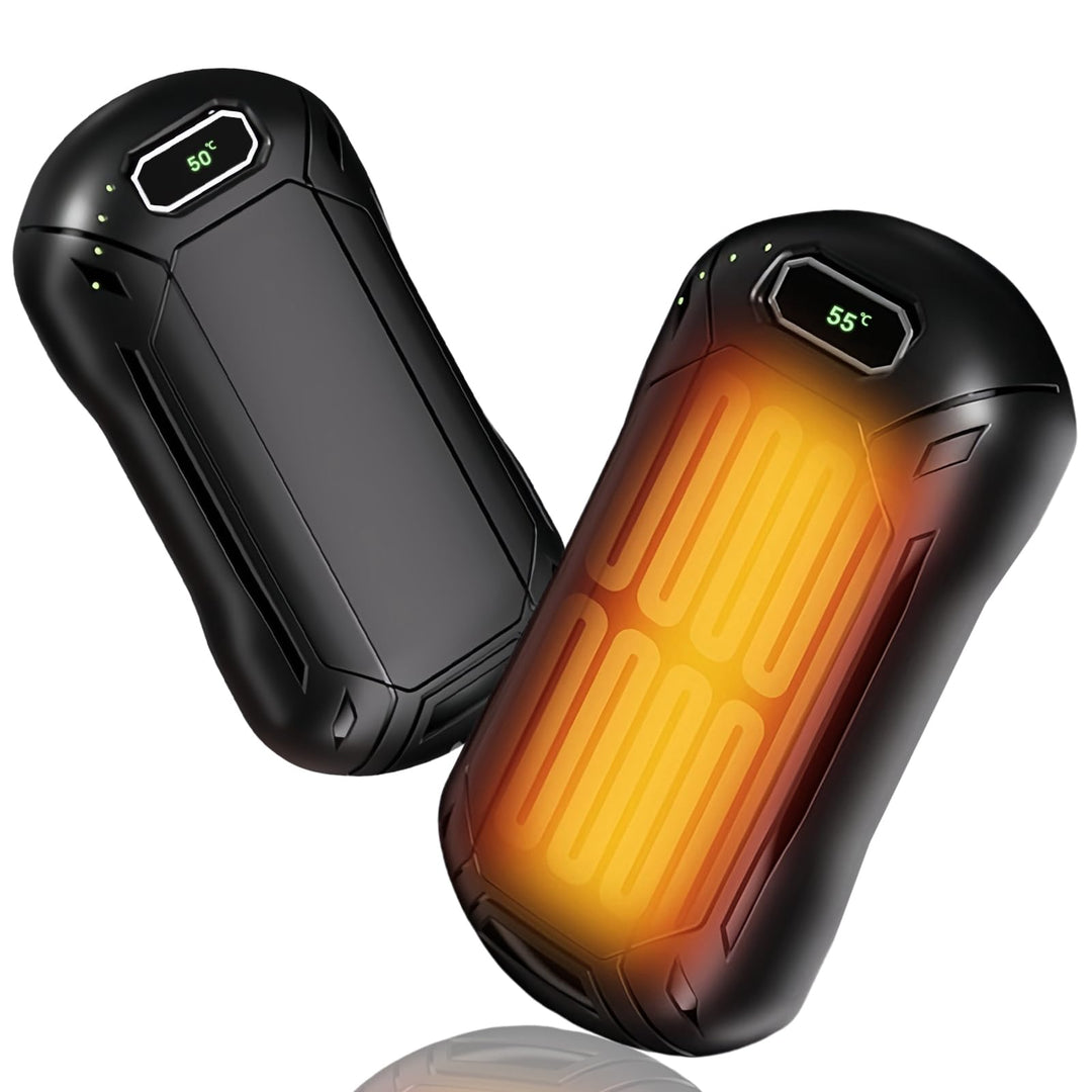 2er-Pack 6000mAh aufladbare Handwärmer, 3-stufige verstellbare Temperatur, Taschengrösse, Ideal für