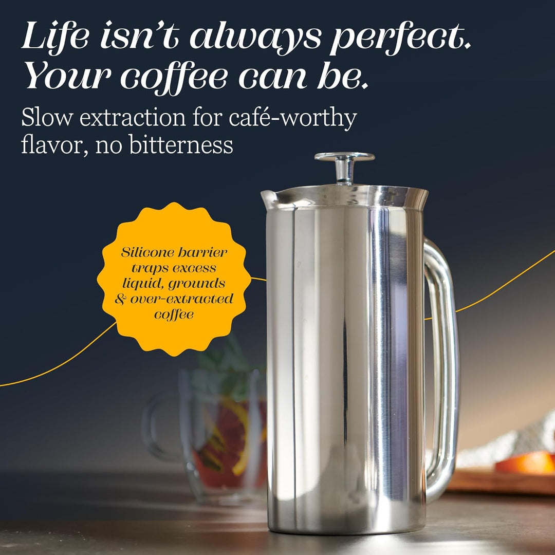 ESPRO – P7 French Press – doppelwandiger, isolierter Kaffee- und Teebereiter aus Edelstahl mit Mikro