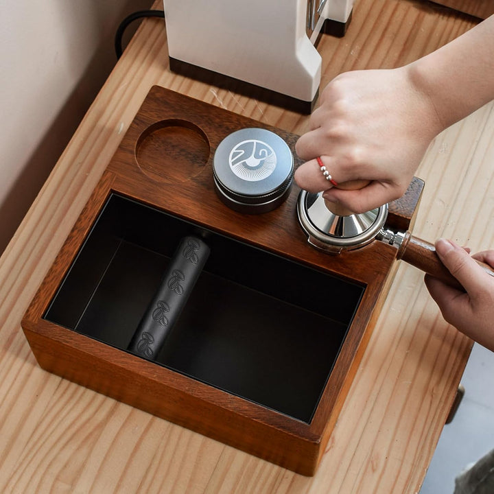 Tamperstation, Espresso Tamper Station, Espresso Tamperstation und Klopfbox, Espresso Tamper Station