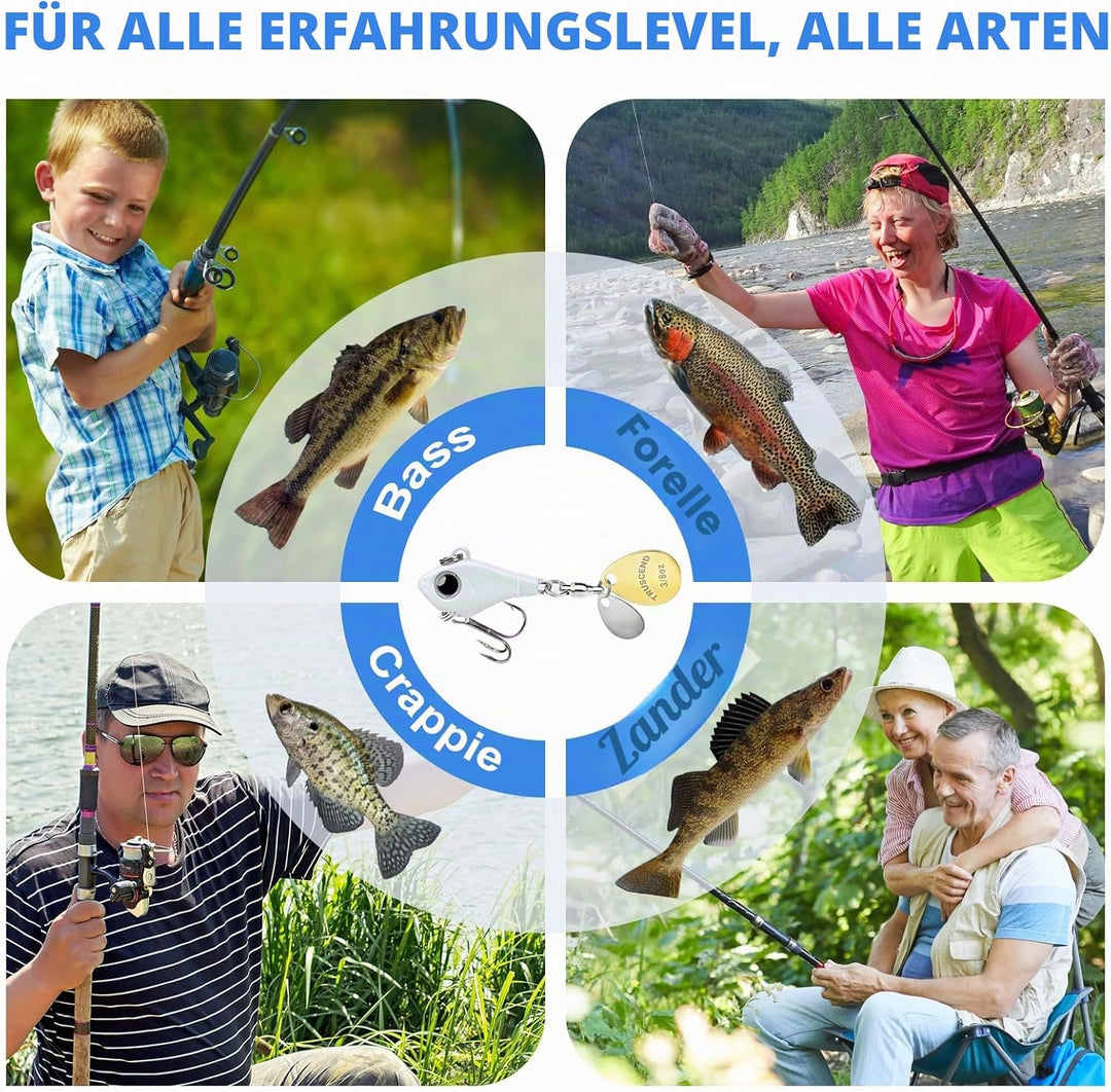 TRUSCEND Ultimativer Suchköder mit Vibrierender Schwimm, Blink und Jig Aktion, Leicht zu Fangende An