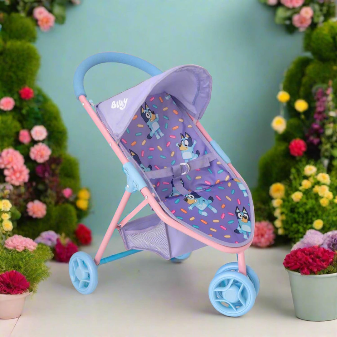 Bluey Jogger Puppen Kinderwagen | Spielzeugpuppen Buggy | Baby Doll Kinderwagen | Kinder Puppe Kinde