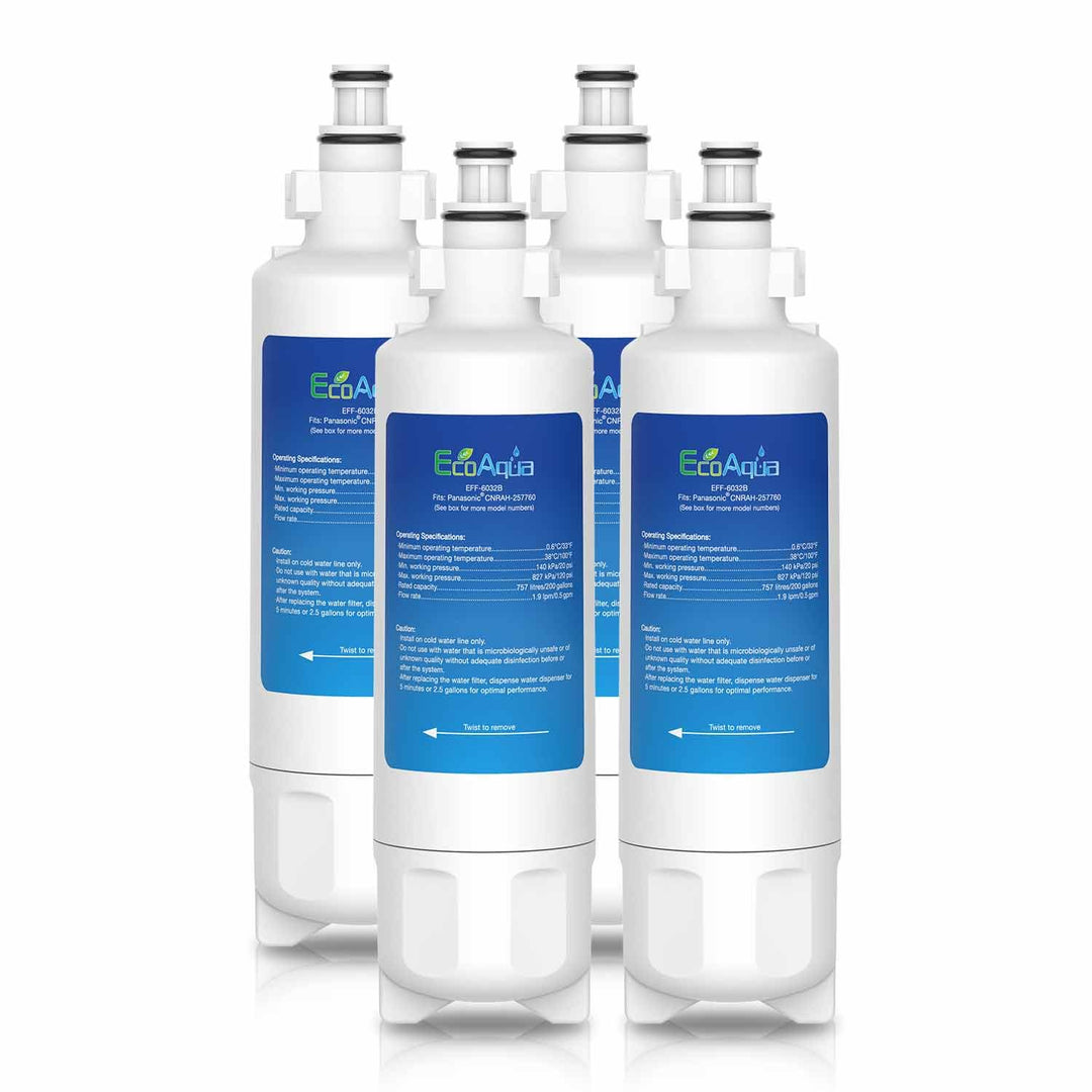 EcoAqua EFF-6032B Kühlschrankwasserfilterersatz Kompatibel mit Panasonic CNRAH-257760, CNRBH-125950,