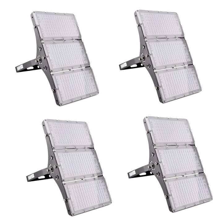 Sararoom 4Pack 300W LED Strahler Aussen, Superhell 30000LM 3000K Warmweiss Scheinwerfer Aussenstrahl