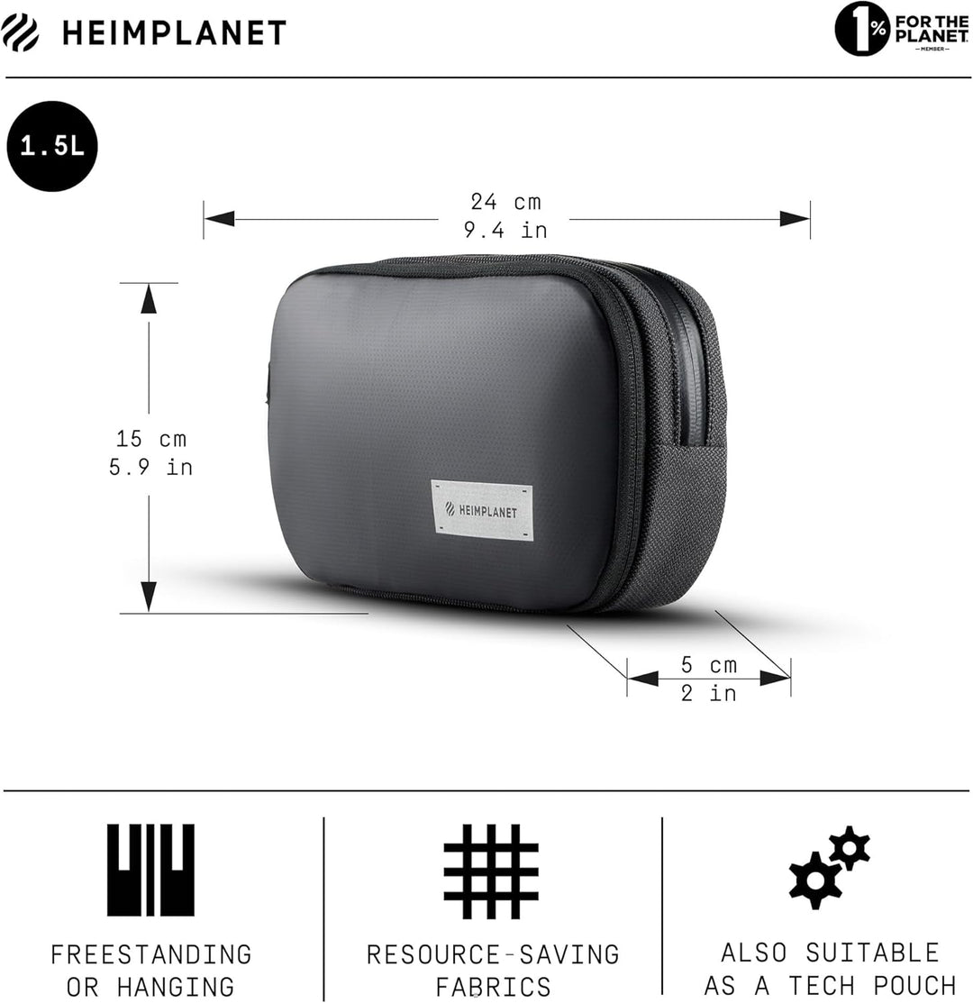 HEIMPLANET Original | HPT Carry Essentials - DOPP KIT Kulturtasche | Wasserfester Kulturbeutel aus r