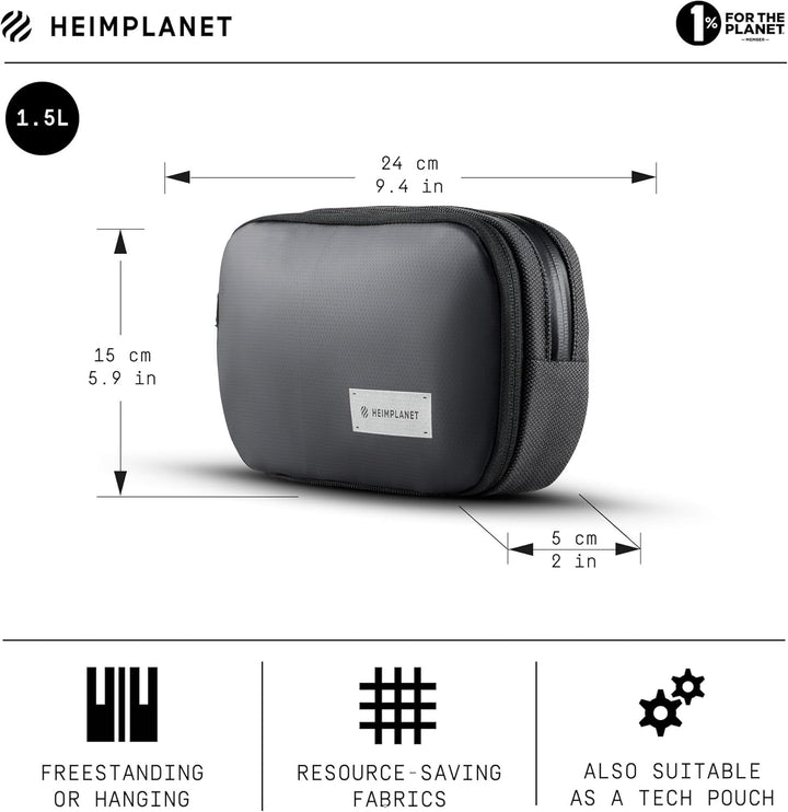 HEIMPLANET Original | HPT Carry Essentials - DOPP KIT Kulturtasche | Wasserfester Kulturbeutel aus r